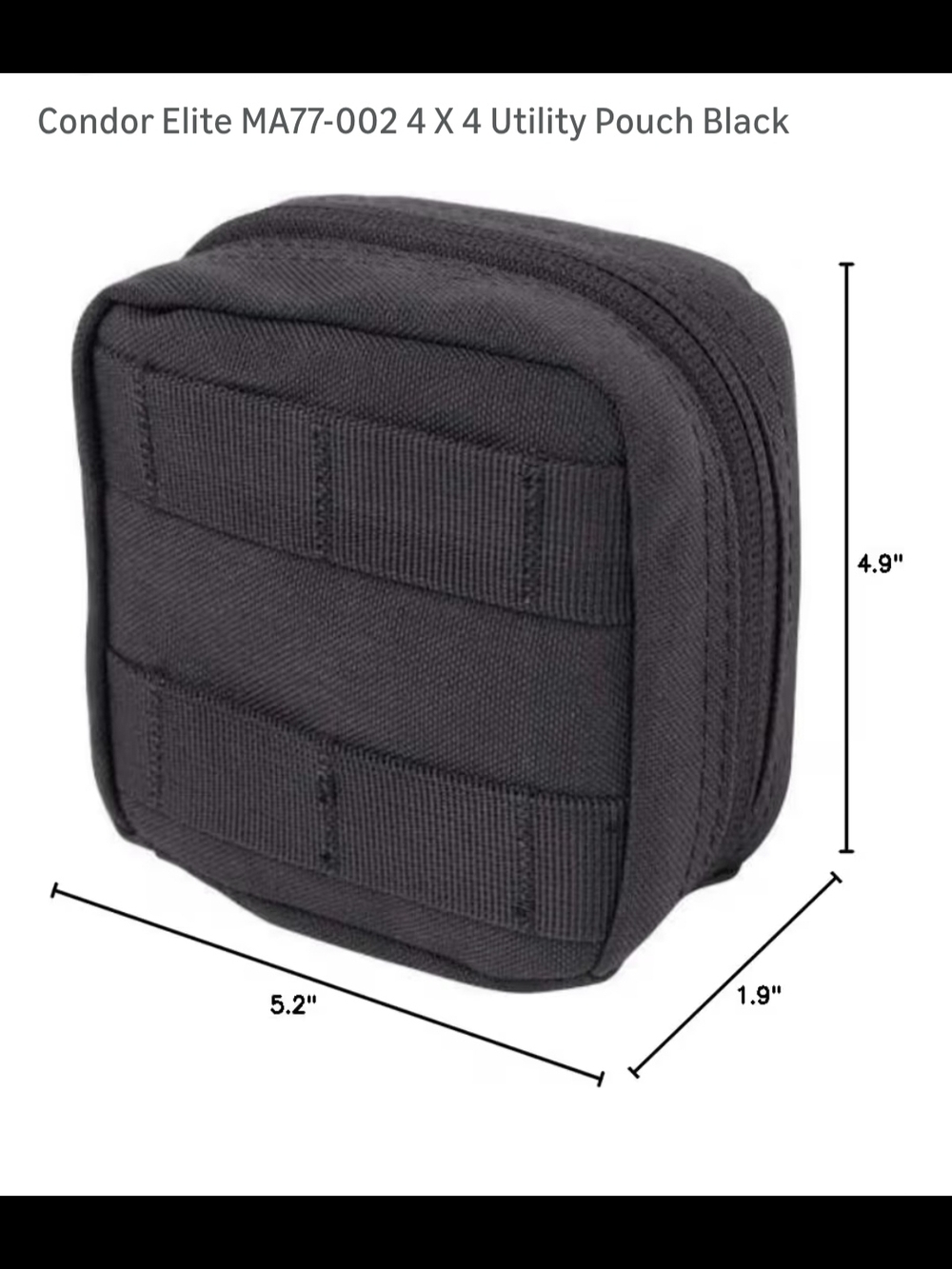 Condor Elite Utility Pouch 4x4 Black